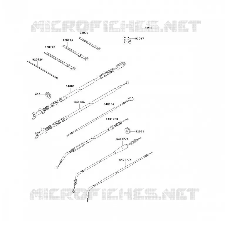 CABLES Kawasaki QUAD 360 2008 KVF360 4X4  KVF360A8F
