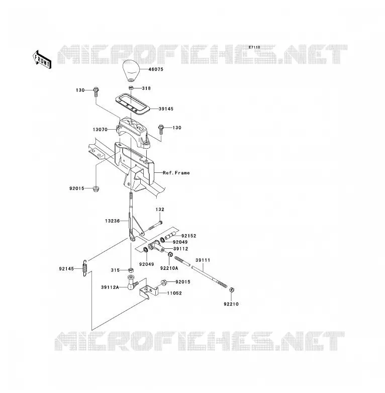 CONTROL Kawasaki QUAD 360 2008 KVF360 4X4  KVF360A8F