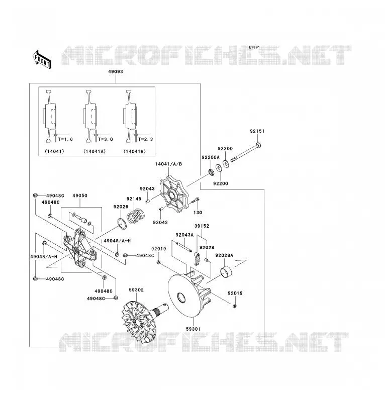 DRIVE CONVERTER Kawasaki QUAD 360 2008 KVF360 4X4  KVF360A8F