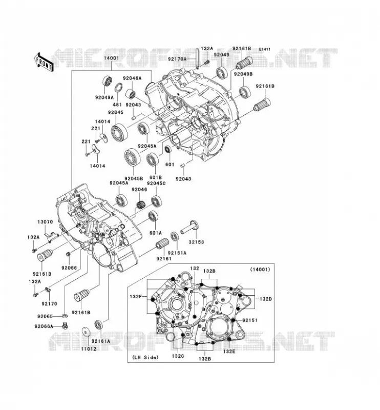 CRANKCASE(S) Kawasaki QUAD 360 2009 KVF360 4X4  KVF360A9F