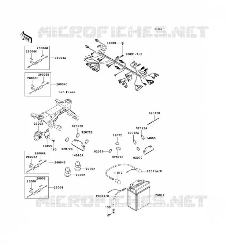 CHASSIS ELECTRICAL EQUIPMENT Kawasaki QUAD 360 2009 KVF360 4X4  KVF360A9F