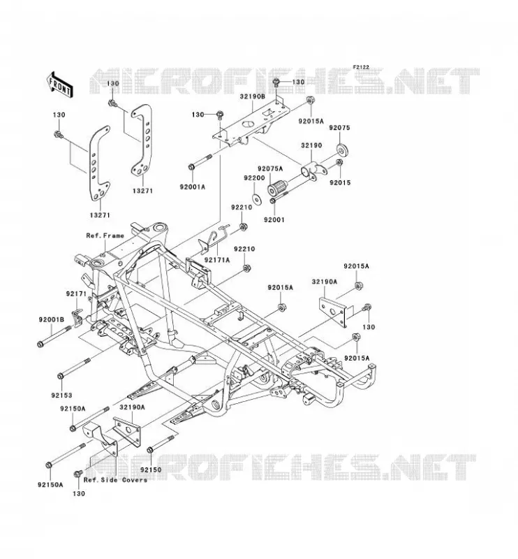 ENGINE MOUNT Kawasaki QUAD 360 2009 KVF360 4X4  KVF360A9F