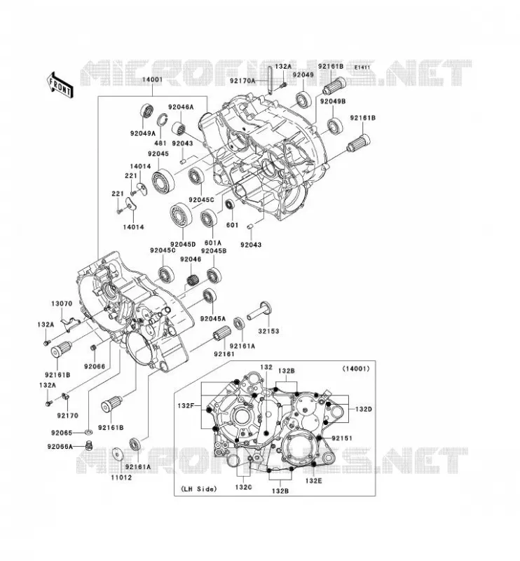 CRANKCASE(S) Kawasaki QUAD 360 2009 KVF360 4X4  KVF360A9F