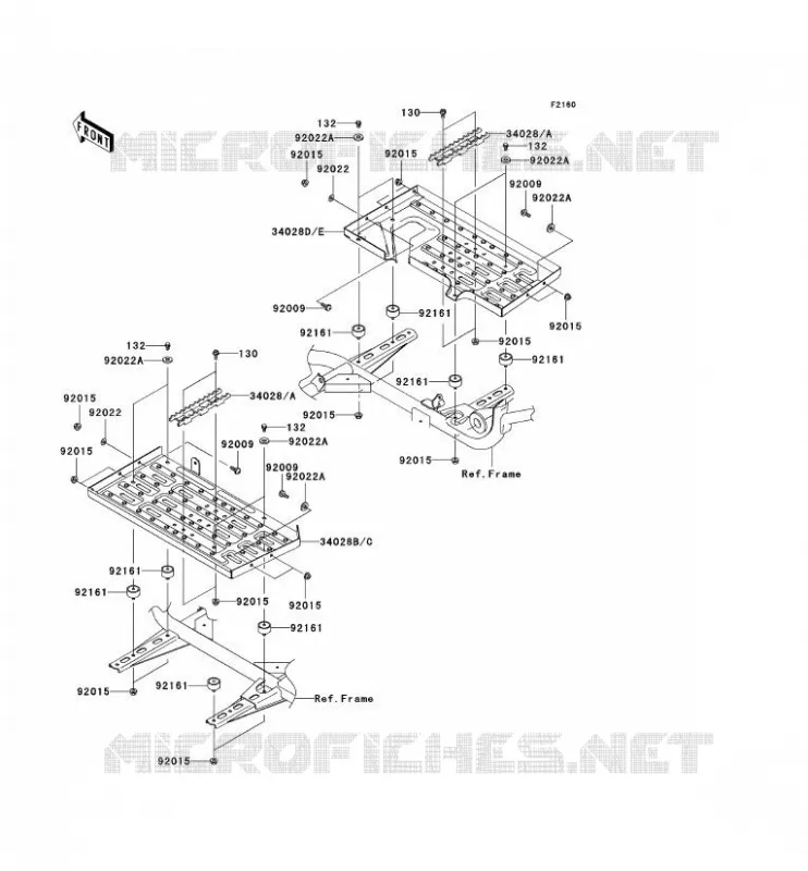 FOOTREST Kawasaki QUAD 360 2009 KVF360 4X4  KVF360A9F