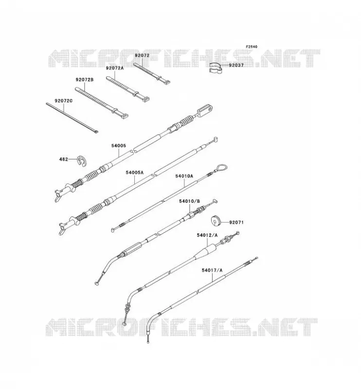 CABLES Kawasaki QUAD 360 2009 KVF360 4X4  KVF360A9F