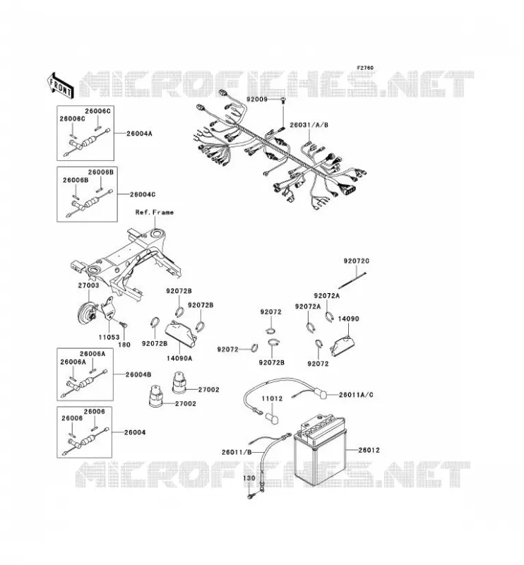 CHASSIS ELECTRICAL EQUIPMENT Kawasaki QUAD 360 2010 KVF360 4X4  KVF360AAF