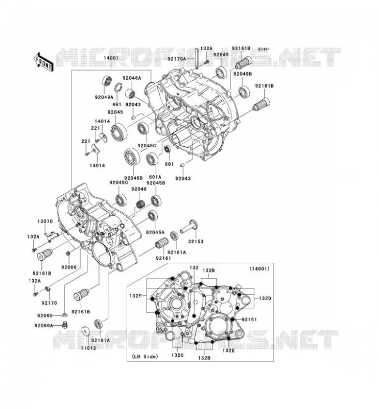 CRANKCASE(S) Kawasaki QUAD 360 2010 KVF360 4X4  KVF360AAF