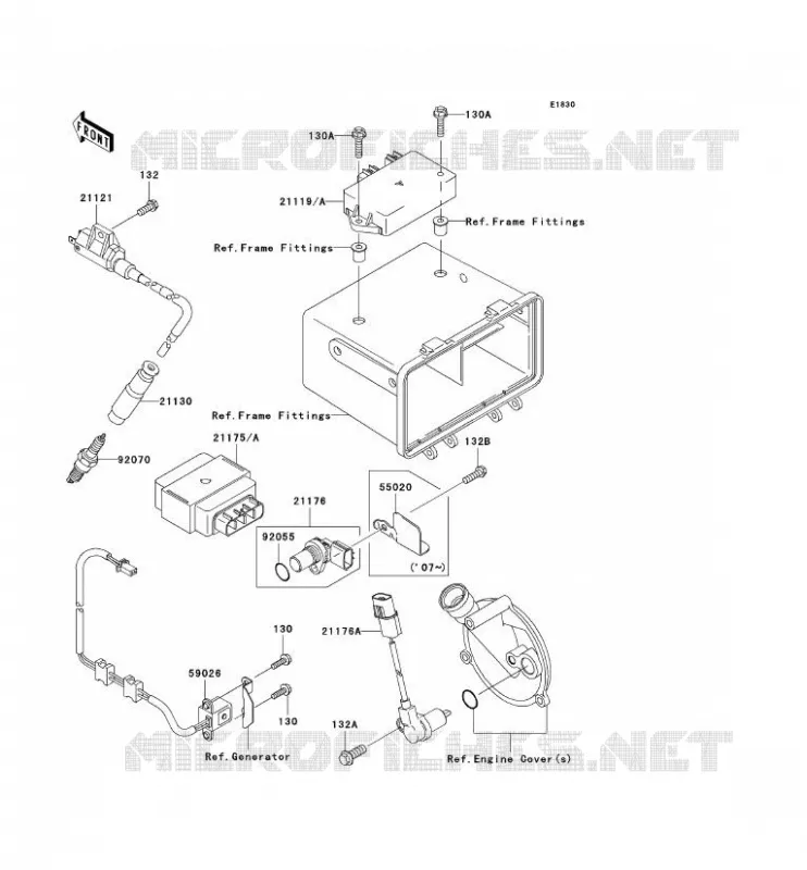 IGNITION SYSTEM Kawasaki QUAD 360 2010 KVF360 4X4  KVF360AAF