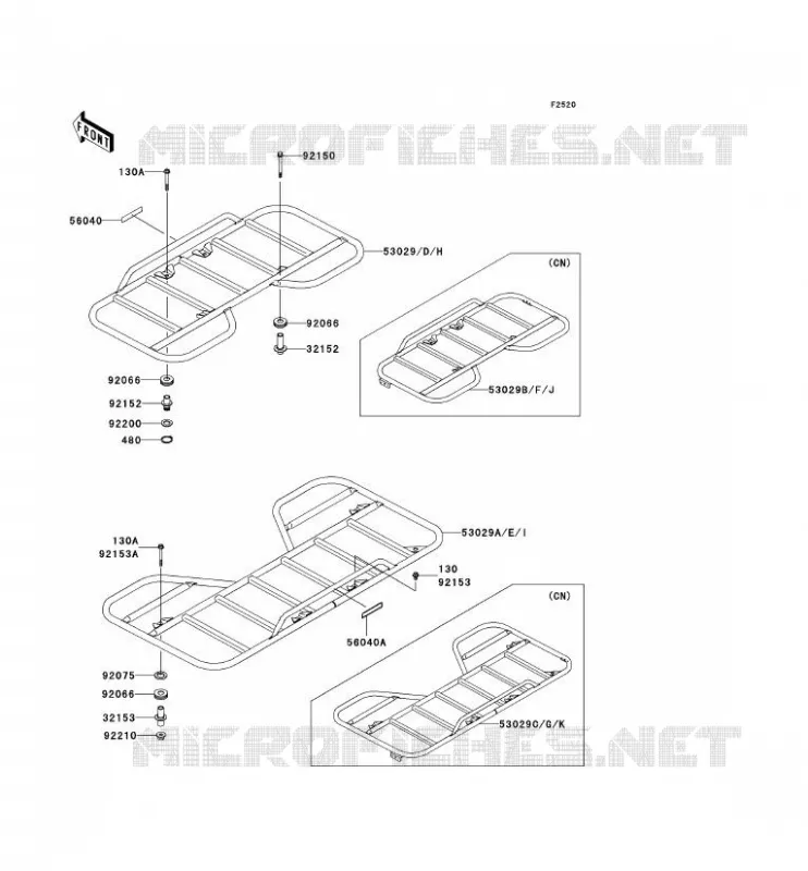 LUGGAGE (S) Kawasaki QUAD 360 2010 KVF360 4X4  KVF360AAF