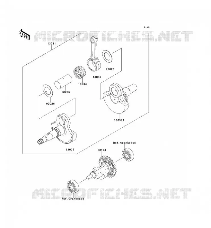 CRANKSHAFT Kawasaki QUAD 360 2011 KVF360 4X4  KVF360ABF