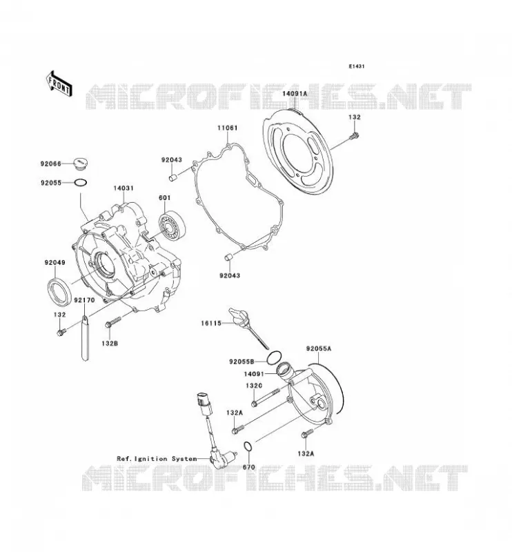 ENGINE COVERS Kawasaki QUAD 360 2011 KVF360 4X4  KVF360ABF