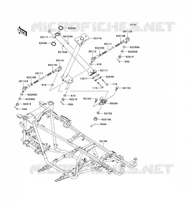 CHASSIS Kawasaki QUAD 360 2011 KVF360 4X4  KVF360ABF