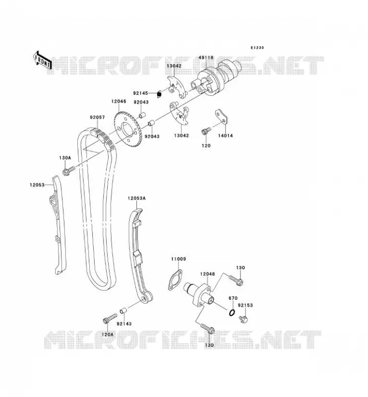 CAMSHAFT - TENSIONER Kawasaki QUAD 360 2012 KVF360 4X4  KVF360ACF