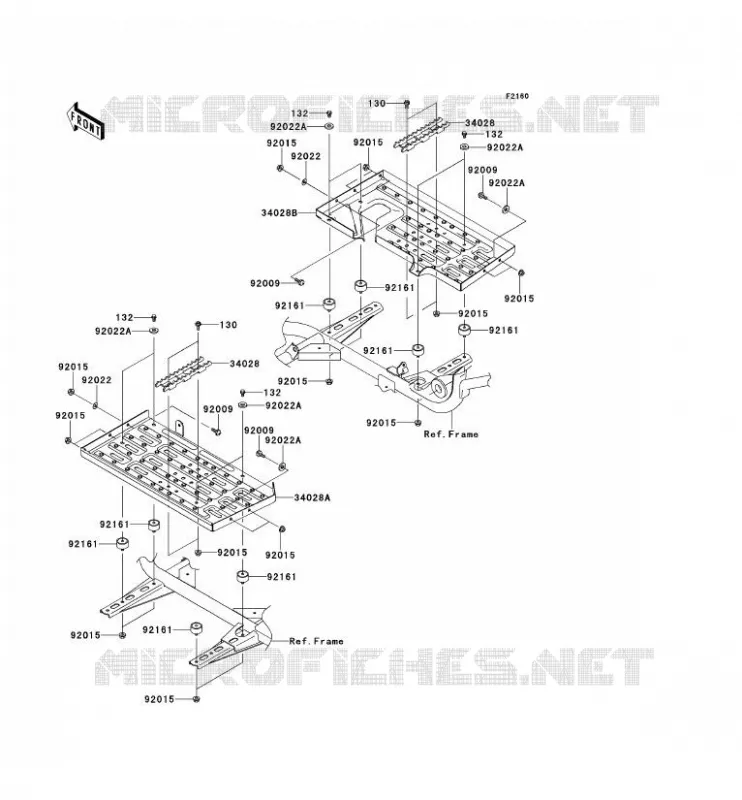 FOOTREST Kawasaki QUAD 360 2013 KVF360 4X4  KVF360ADF