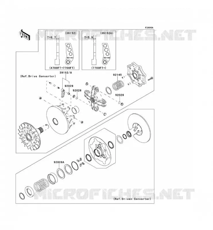 OPTION PARTS(CONVERTISSEUR) Kawasaki QUAD 360 2013 KVF360 4X4  KVF360ADF