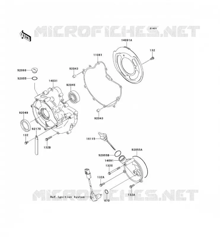 ENGINE COVERS Kawasaki QUAD 360 2013 KVF360 4X4  KVF360ADF