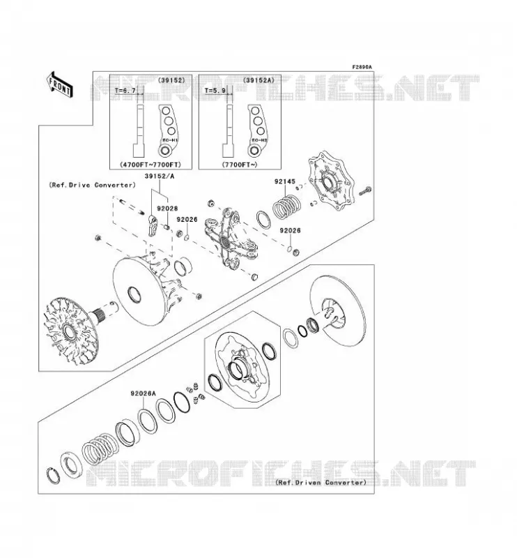 OPTION PARTS(CONVERTISSEUR) Kawasaki QUAD 360 2013 KVF360 4X4  KVF360ADF