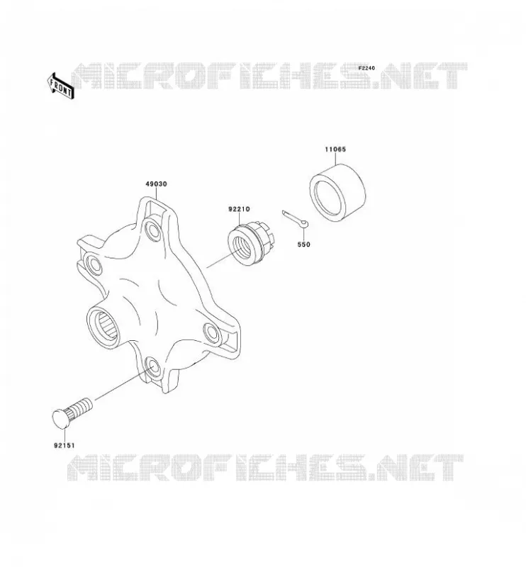 REAR HUB Kawasaki QUAD 360 2013 KVF360 4X4  KVF360ADF