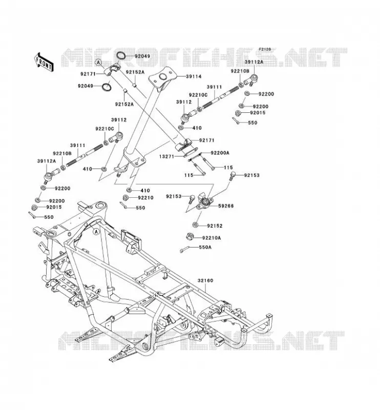 CHASSIS Kawasaki QUAD 360 2003 KVF360  KVF360-B1