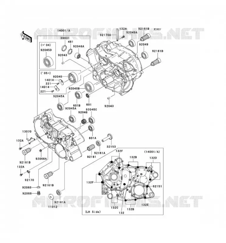 CRANKCASE(S) Kawasaki QUAD 360 2003 KVF360  KVF360-B1