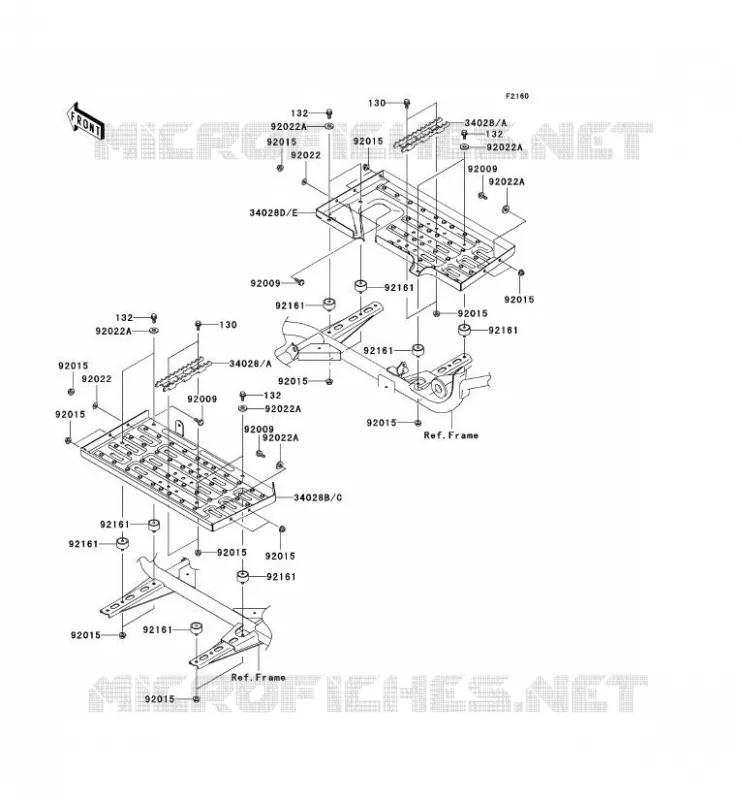 FOOTREST Kawasaki QUAD 360 2003 KVF360  KVF360-B1