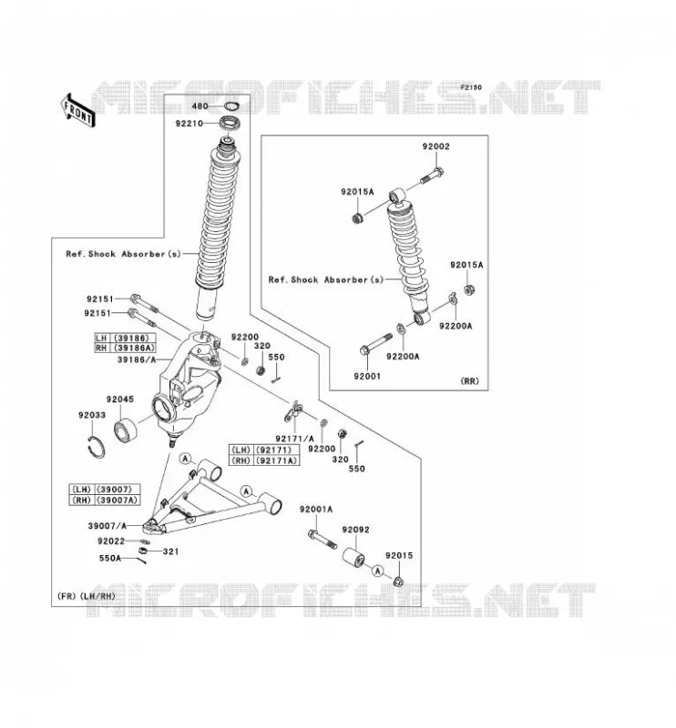 SUSPENSION Kawasaki QUAD 360 2003 KVF360  KVF360-B1