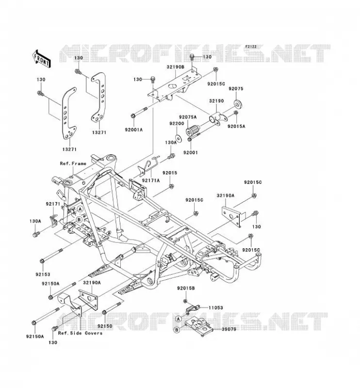 ENGINE MOUNT Kawasaki QUAD 360 2004 KVF360  KVF360-B2