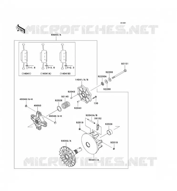 DRIVE CONVERTER Kawasaki QUAD 360 2004 KVF360  KVF360-B2
