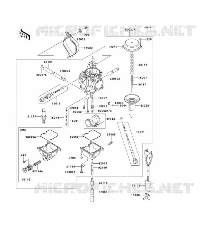 CARBURETOR Kawasaki QUAD 360 2004 KVF360  KVF360-B2