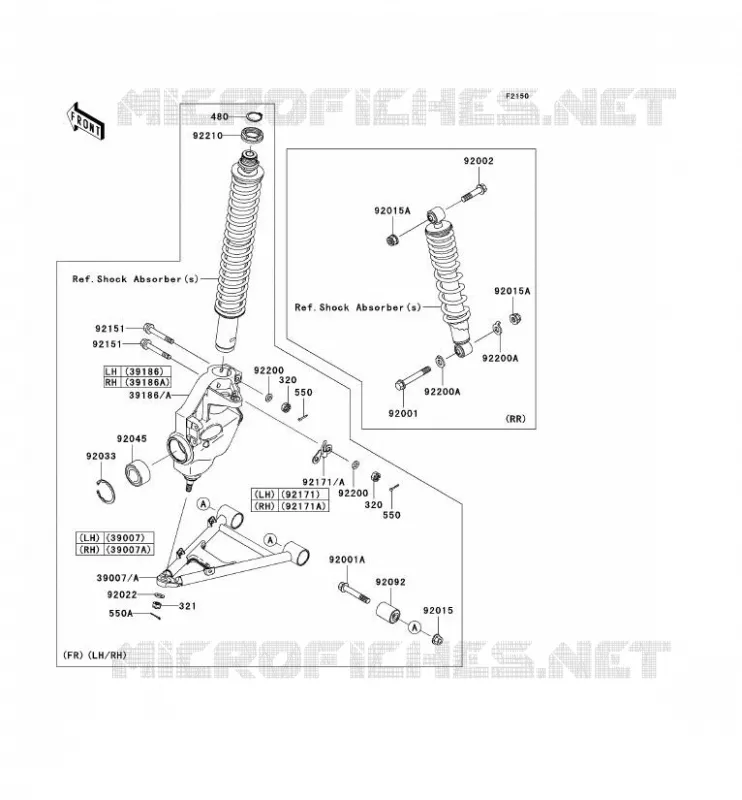 SUSPENSION Kawasaki QUAD 360 2004 KVF360  KVF360-B2