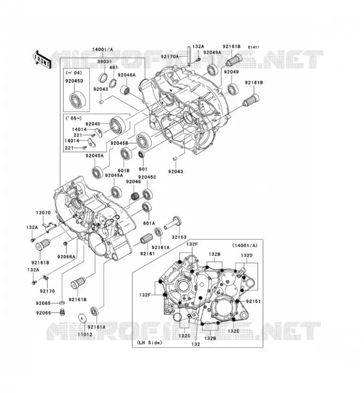 CRANKCASE(S) Kawasaki QUAD 360 2004 KVF360  KVF360-B2