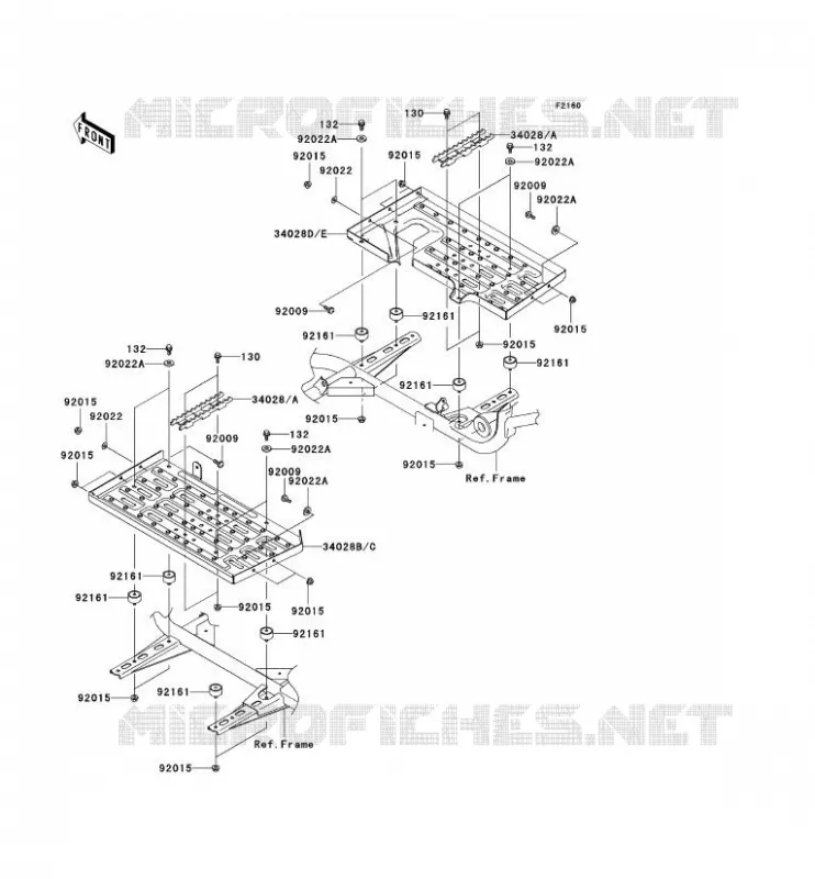 FOOTREST Kawasaki QUAD 360 2004 KVF360  KVF360-B2