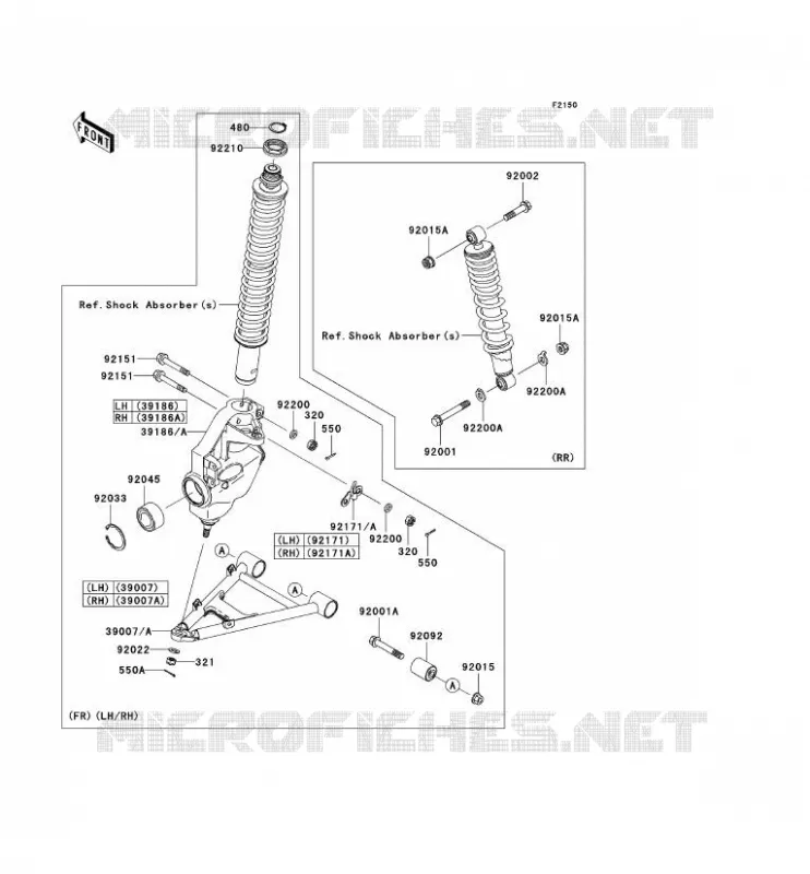 SUSPENSION Kawasaki QUAD 360 2004 KVF360  KVF360-B2