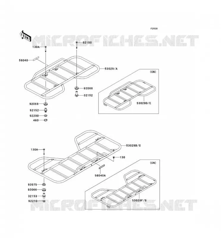 LUGGAGE (S) Kawasaki QUAD 360 2005 KVF360  KVF360-B3