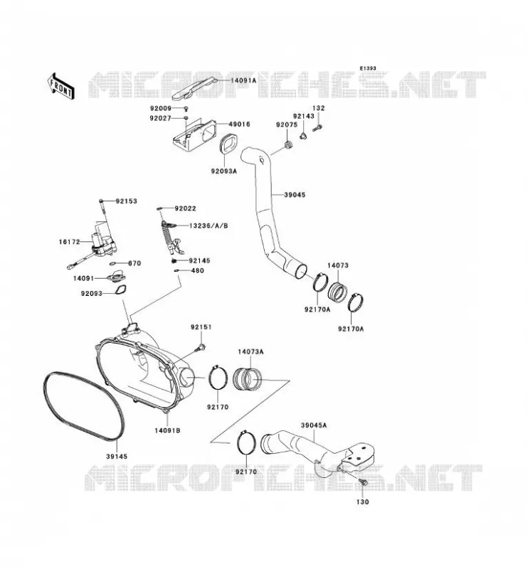 CONVERTER COVER Kawasaki QUAD 360 2006 KVF360  KVF360B6F