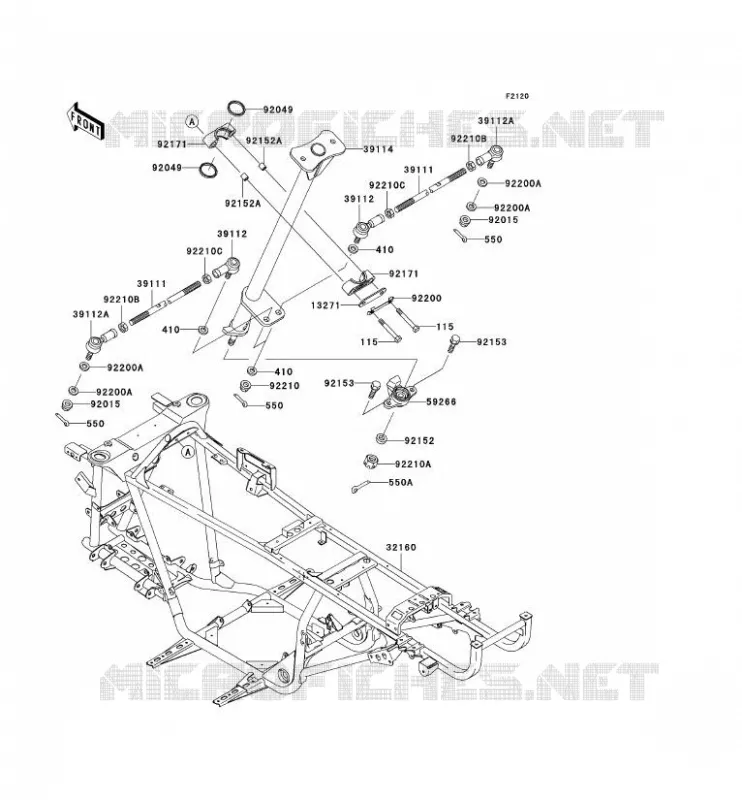 CHASSIS Kawasaki QUAD 360 2006 KVF360  KVF360B6F