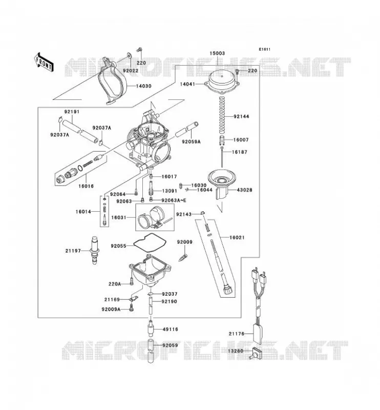 CARBURETOR Kawasaki QUAD 360 2007 KVF360  KVF360B7F