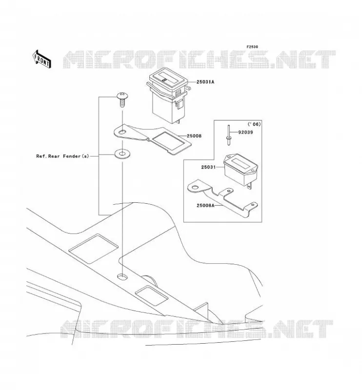 METERS Kawasaki QUAD 360 2007 KVF360  KVF360B7F