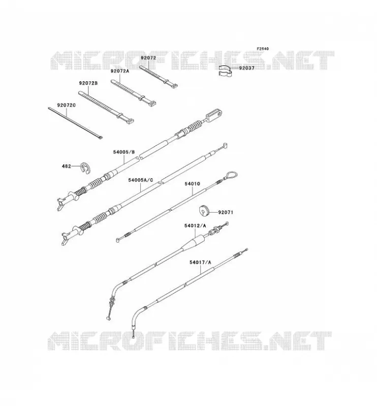 CABLES Kawasaki QUAD 360 2007 KVF360  KVF360B7F