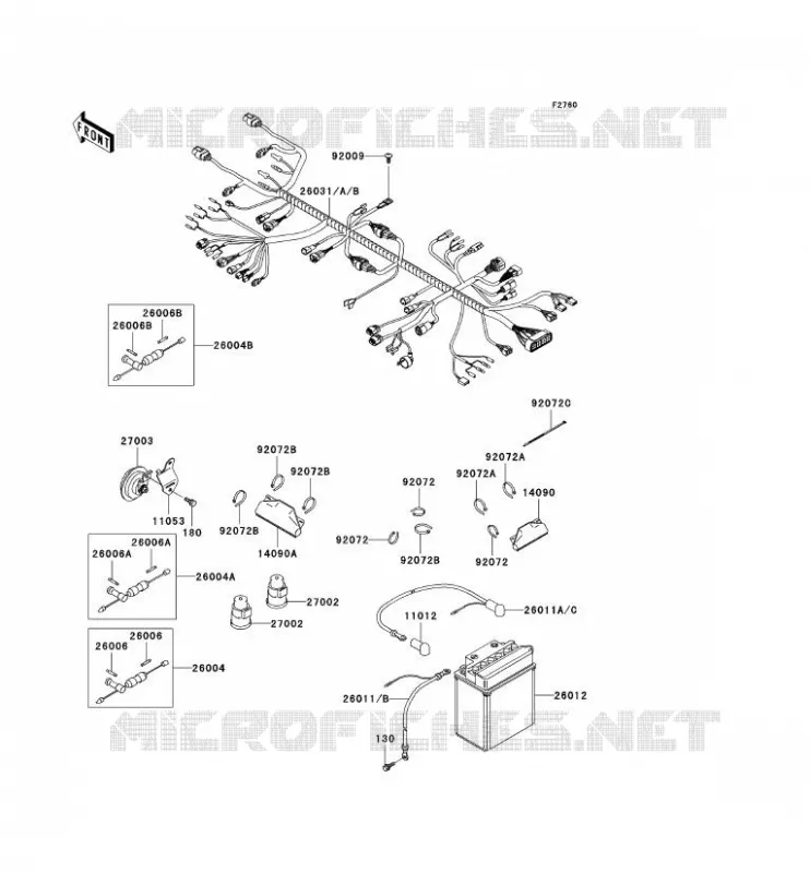 CHASSIS ELECTRICAL EQUIPMENT Kawasaki QUAD 360 2008 KVF360  KVF360B8F
