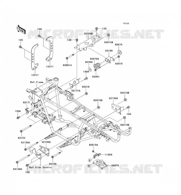 ENGINE MOUNT Kawasaki QUAD 360 2008 KVF360  KVF360B8F