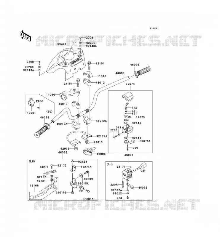 HANDLEBAR Kawasaki QUAD 360 2008 KVF360  KVF360B8F