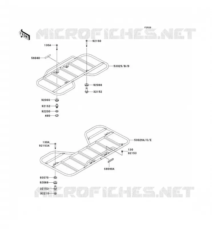 LUGGAGE (S) Kawasaki QUAD 360 2008 KVF360  KVF360B8F