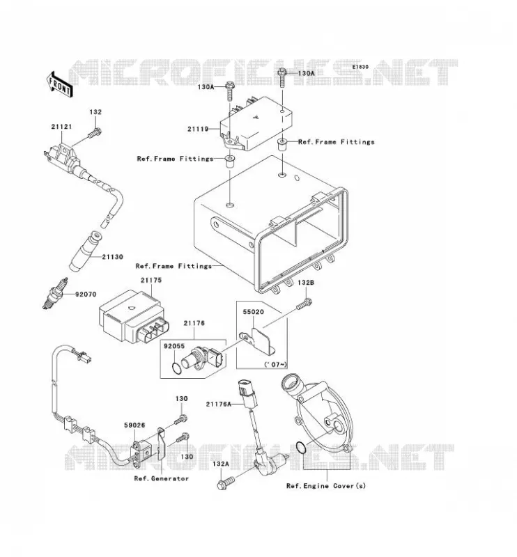 IGNITION SYSTEM Kawasaki QUAD 360 2008 KVF360  KVF360B8F