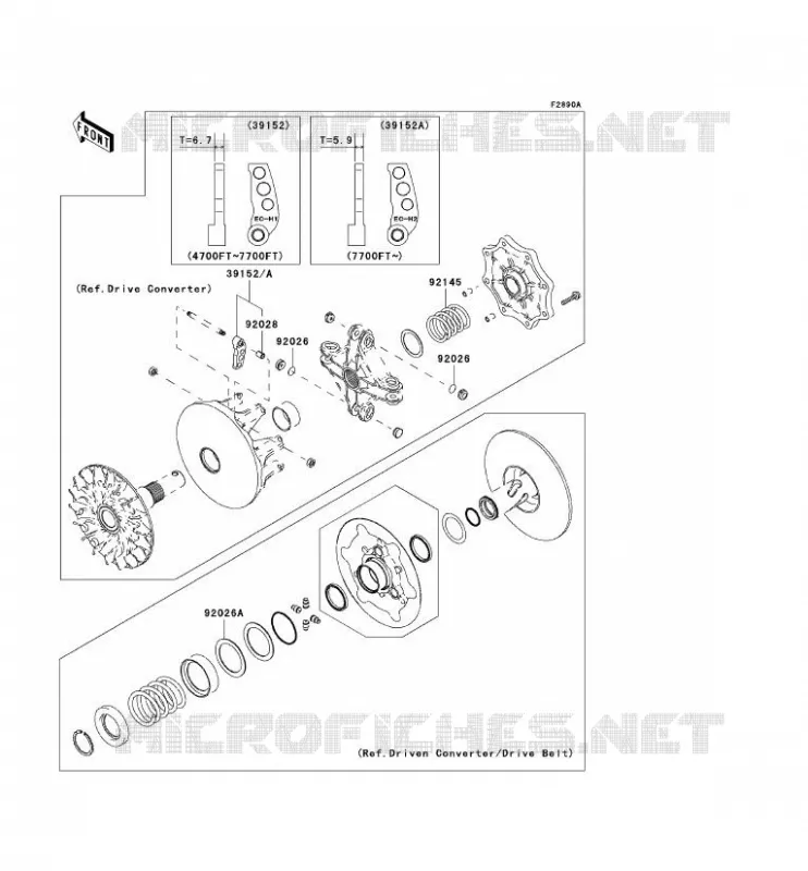 OPTION PARTS(CONVERTISSEUR) Kawasaki QUAD 360 2008 KVF360  KVF360B8F