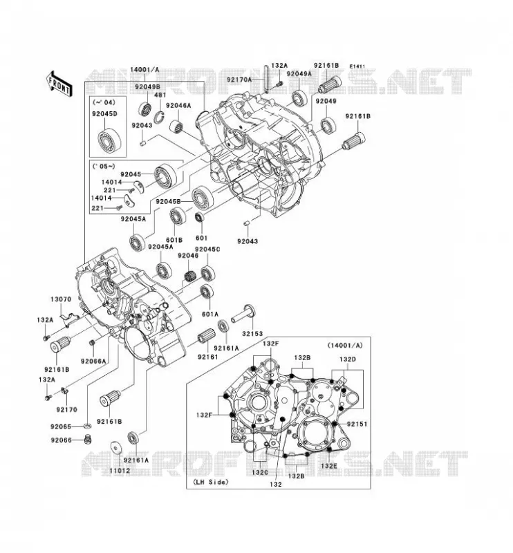 CRANKCASE(S) Kawasaki QUAD 360 2003 KVF360 4X4  KVF360-C1