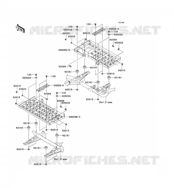 FOOTREST Kawasaki QUAD 360 2004 KVF360 4X4  KVF360-C2