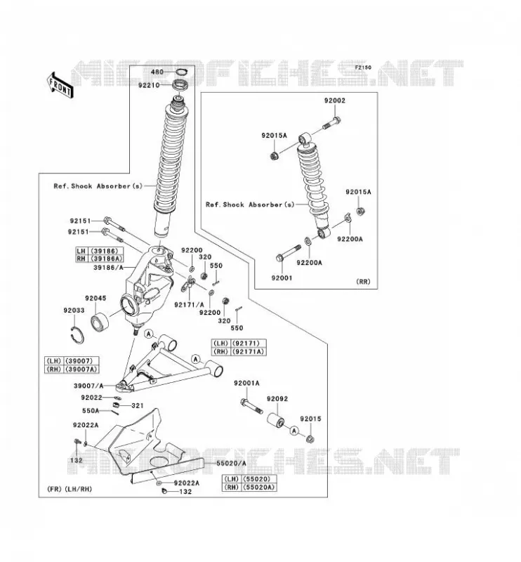 SUSPENSION Kawasaki QUAD 360 2005 KVF360 4X4  KVF360-C3