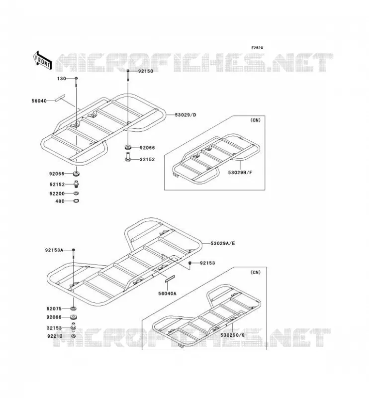 LUGGAGE (S) Kawasaki QUAD 360 2008 KVF360 4X4  KVF360C8F