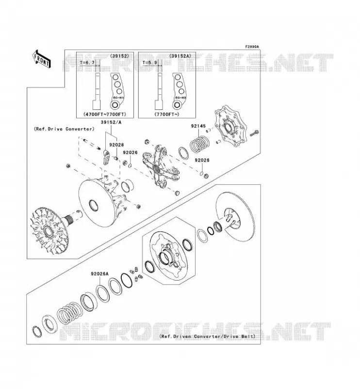 OPTION PARTS(CONVERTISSEUR) Kawasaki QUAD 360 2009 KVF360 4X4  KVF360C9F